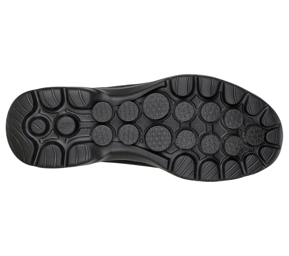 Women Skechers GOwalk 6 - Big Splash Slip On Shoes Black  USA |  1096-BAISP