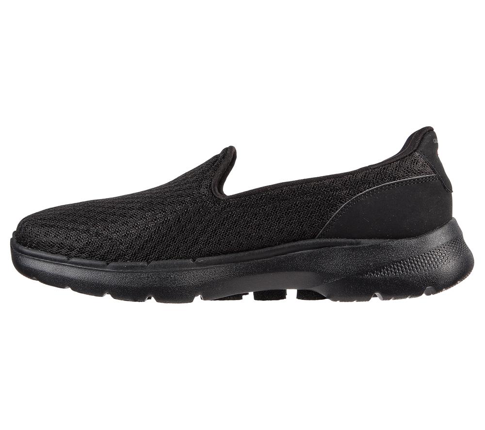 Women Skechers GOwalk 6 - Big Splash Slip On Shoes Black  USA |  1096-BAISP