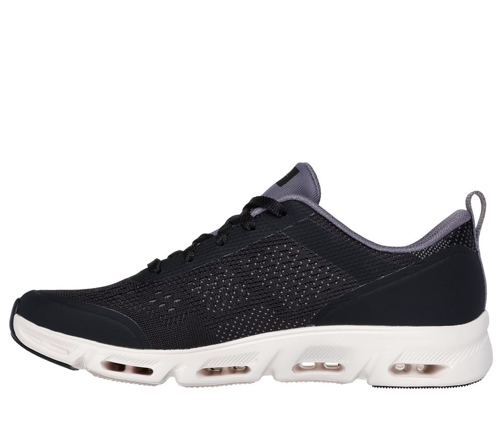 Women Skechers Glide-Step Gratify - Lume Lace Up Shoes Black / Natural  USA |  7436-HUSXW