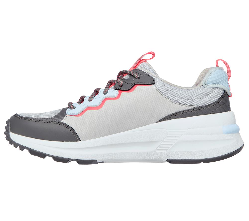 Women Skechers Global Jogger - Fresh Strike Slip On Shoes Grey / Pink  USA |  4350-QWNAD