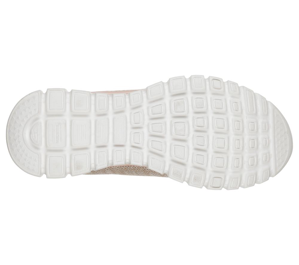 Women Skechers Graceful - Twisted Fortune Lace Up Shoes Natural / Coral  USA |  5104-SDPUZ