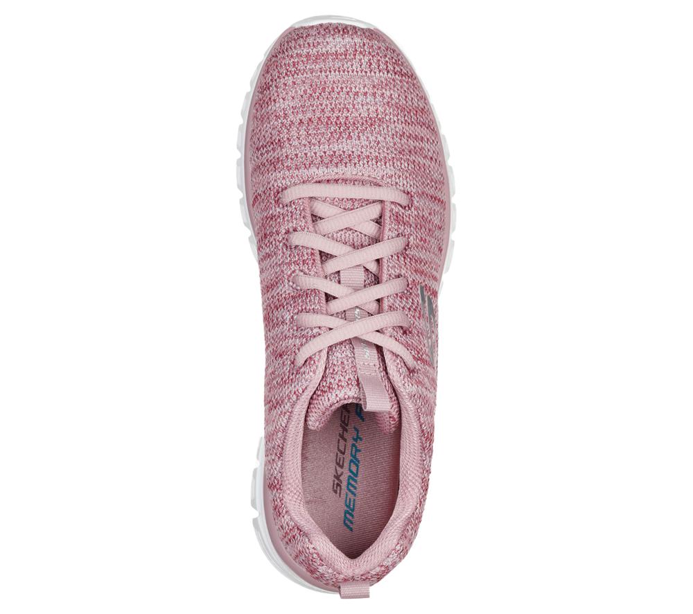 Women Skechers Graceful - Twisted Fortune Lace Up Shoes Mauve Purple  USA |  6307-GHEFK