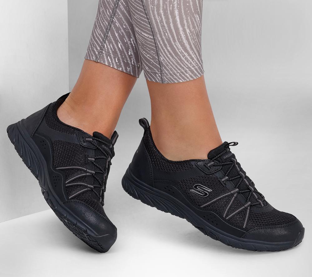 Women Skechers Gratis Sport Slip On Shoes Black  USA |  4289-DQTMR