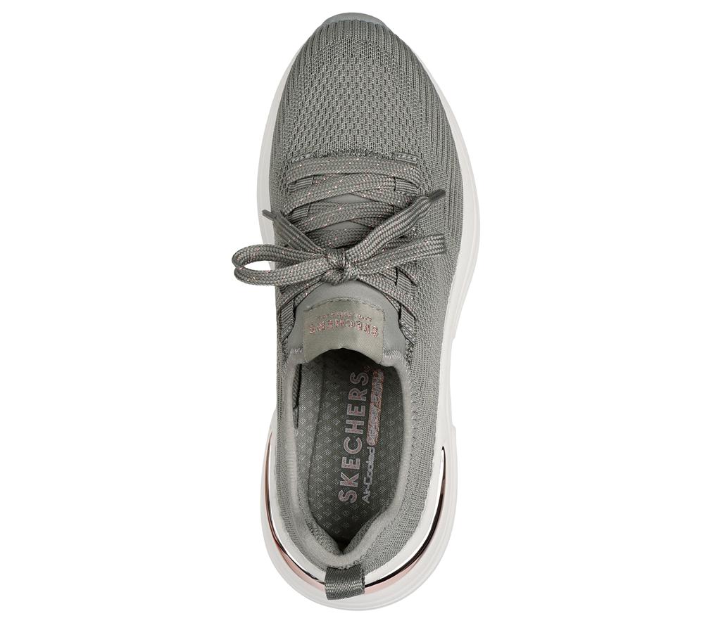 Women Skechers Hazel - Pretty Knitty Lace Up Shoes Olive  USA |  2074-ZKIDQ