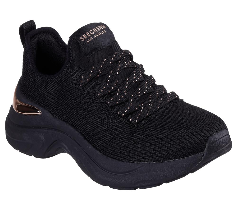 Women Skechers Hazel - Pretty Knitty Sneakers Black  USA |  9475-VTOMK