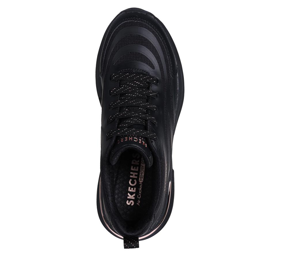 Women Skechers Hazel - Step N Flow Lace Up Shoes Black  USA |  9568-VWPTE