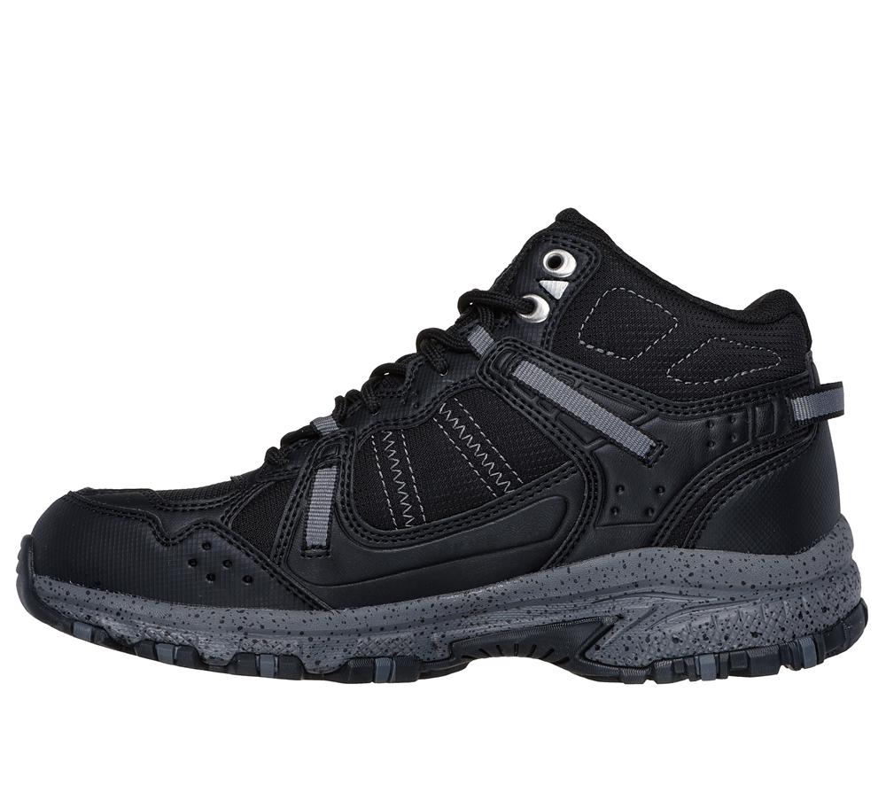 Women Skechers Hillcrest - Bound Peak Boots Black / Charcoal  USA |  4209-ZIVJF
