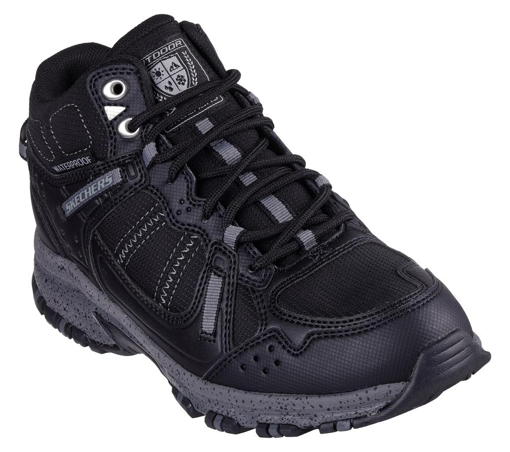 Women Skechers Hillcrest - Bound Peak Boots Black / Charcoal  USA |  4209-ZIVJF