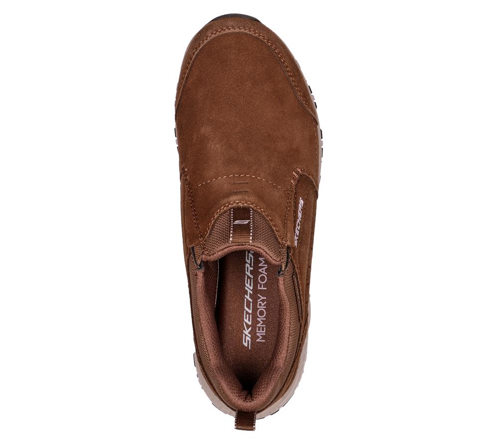 Women Skechers Hillcrest - Nature Walk Slip On Shoes Brown  USA |  8671-RUVBD