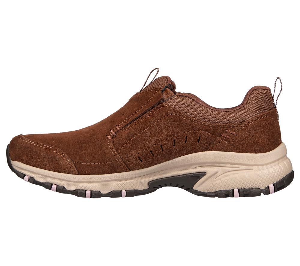 Women Skechers Hillcrest - Nature Walk Slip On Shoes Brown  USA |  8671-RUVBD