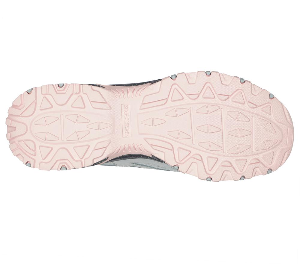 Women Skechers Hillcrest - Pure Escapade Lace Up Shoes Grey / Pink  USA |  0489-CZSML