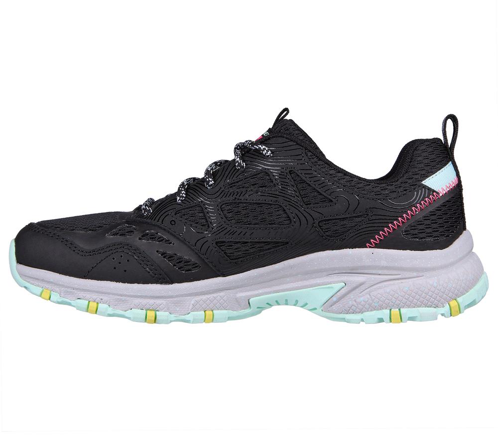 Women Skechers Hillcrest - Pure Escapade Lace Up Shoes Black / Multicolor  USA |  3491-JARFZ