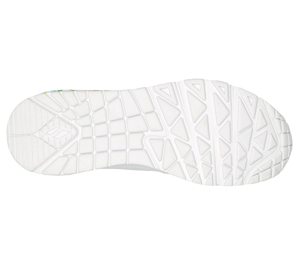 Women Skechers JGoldcrown: Uno - Highlight Love Wedges White / Multicolor  USA |  8741-LCWQY
