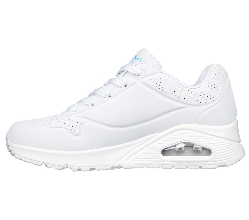 Women Skechers JGoldcrown: Uno - Highlight Love Wedges White / Multicolor  USA |  8741-LCWQY
