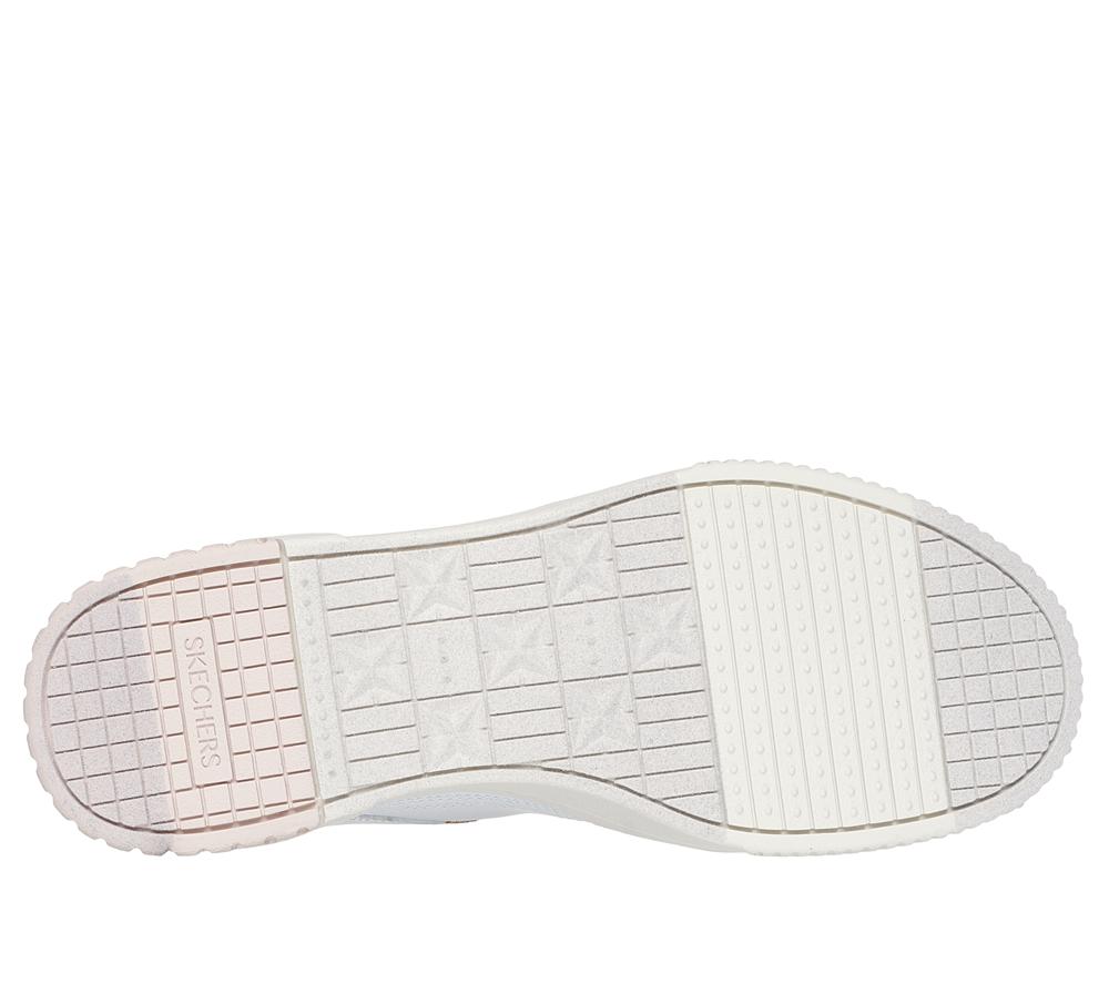 Women Skechers Jade - Best In Class Lace Up Shoes White / Pink  USA |  1842-FHENG