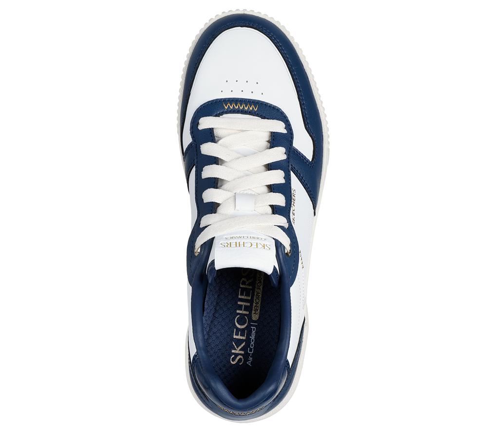 Women Skechers Jade - Best In Class Lace Up Shoes White / Navy  USA |  7918-GVZPW