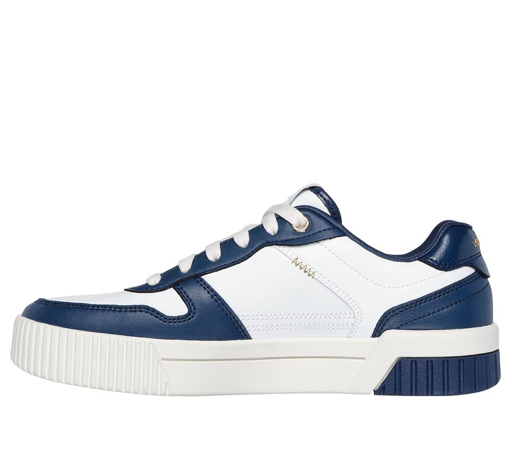 Women Skechers Jade - Best In Class Lace Up Shoes White / Navy  USA |  7918-GVZPW