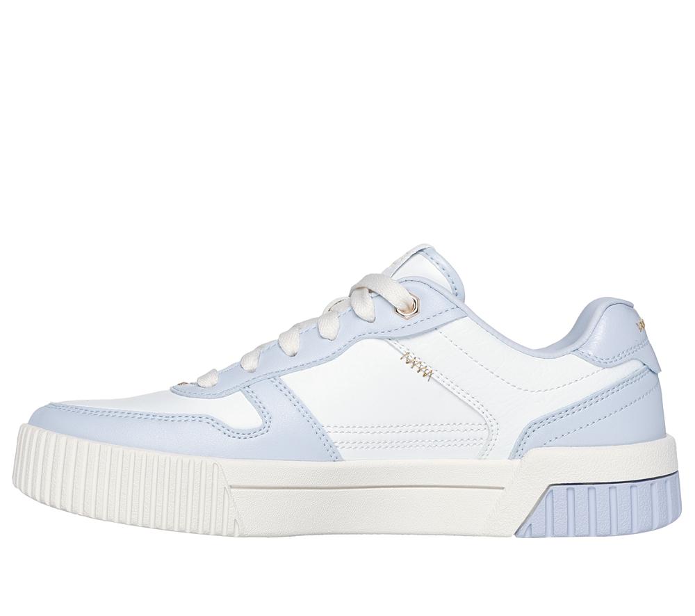 Women Skechers Jade - Best In Class Lace Up Shoes White / Blue  USA |  1438-DIMJK