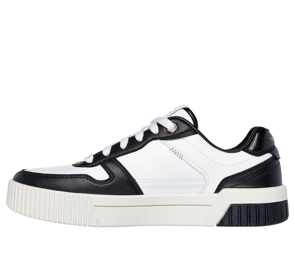 Women Skechers Jade - Best In Class Lace Up Shoes White / Black  USA |  6580-YZBEJ