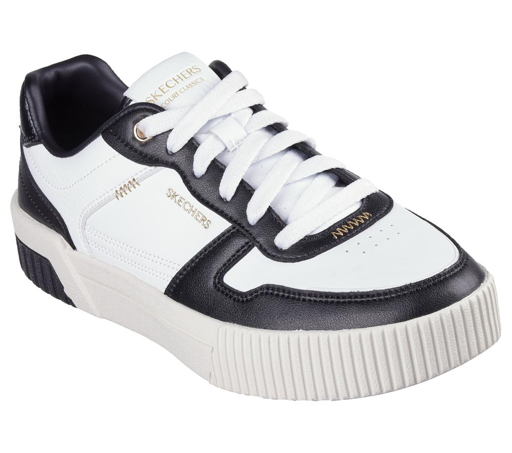 Women Skechers Jade - Best In Class Lace Up Shoes White / Black  USA |  6580-YZBEJ