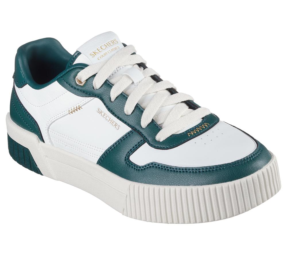 Women Skechers Jade - Best In Class Sneakers White / Green  USA |  1207-GHEBA