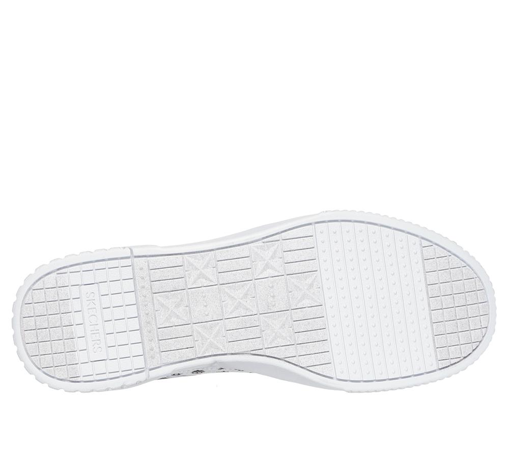 Women Skechers Jade - On The Dot Lace Up Shoes White / Black  USA |  7215-ECUBH