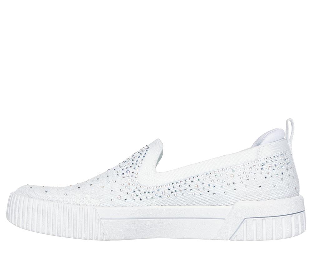 Women Skechers Jade - Shining Stones Slip On Shoes White  USA |  5897-IKRHW