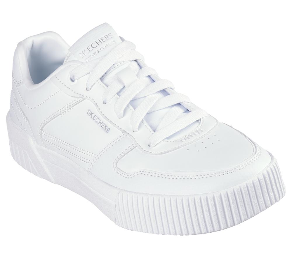 Women Skechers Jade - Too Easy Lace Up Shoes White  USA |  0312-PAREX