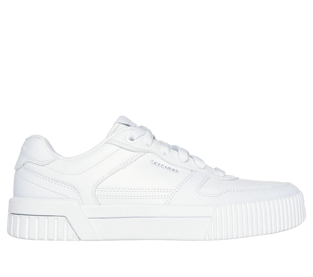 Women Skechers Jade - Too Easy Lace Up Shoes White  USA |  0312-PAREX