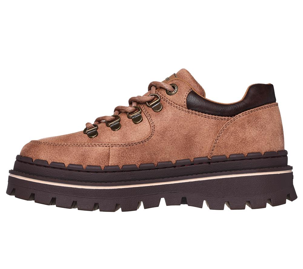 Women Skechers Jammers - Say Goodbye Lace Up Shoes Brown  USA |  9648-SHNGD