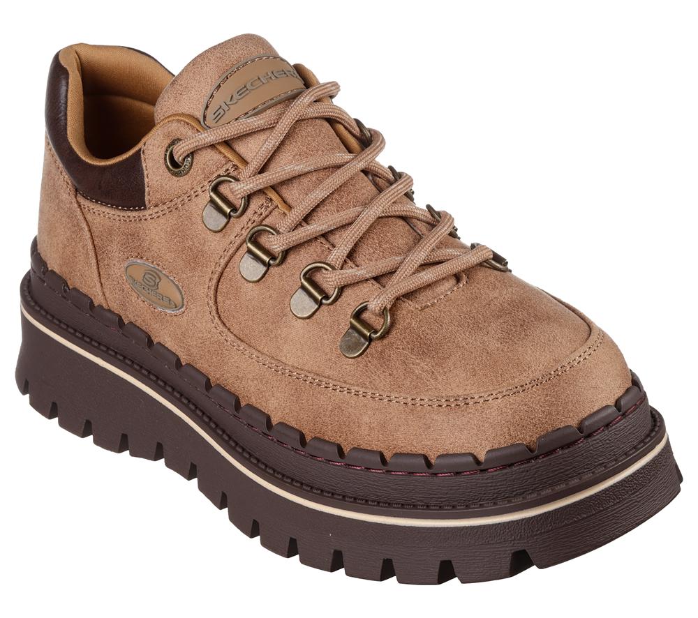 Women Skechers Jammers - Say Goodbye Lace Up Shoes Brown  USA |  9648-SHNGD