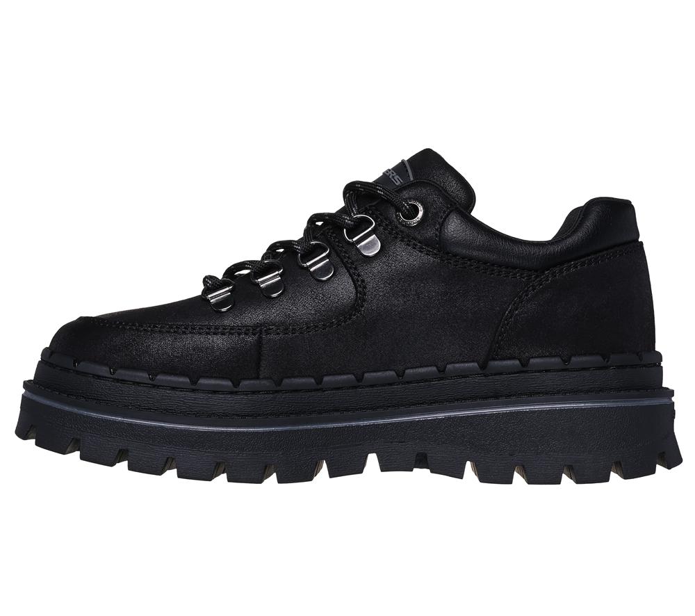 Women Skechers Jammers - Say Goodbye Lace Up Shoes Black  USA |  6241-IJSGP