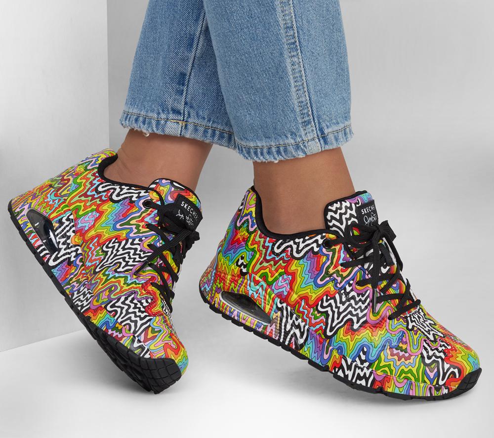 Women Skechers Jen Stark: Uno - Infinite Drip Lace Up Shoes Multicolor  USA |  8106-UIHDP