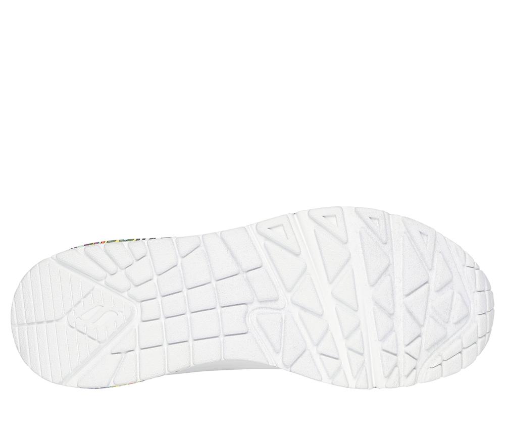 Women Skechers Jen Stark: Uno - Mini Drip Sneakers White / Multicolor  USA |  0721-CHZOX