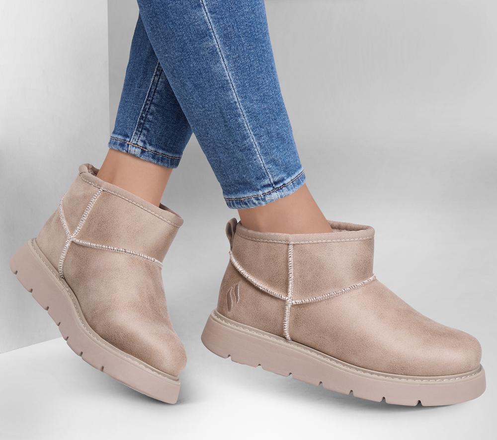 Women Skechers Keepsakes Lite - Snowbird Boots Taupe Brown  USA |  9142-NGKZM