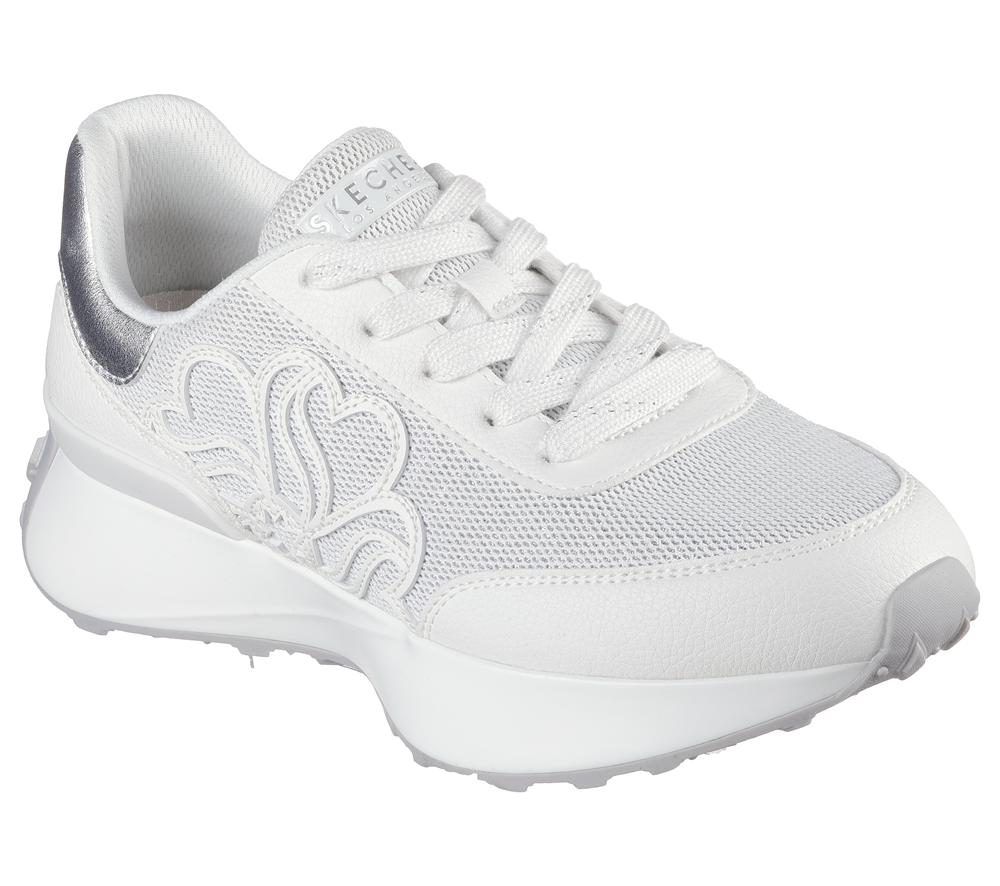 Women Skechers Lingo - Glam Central Lace Up Shoes White  USA |  8527-PYWAQ