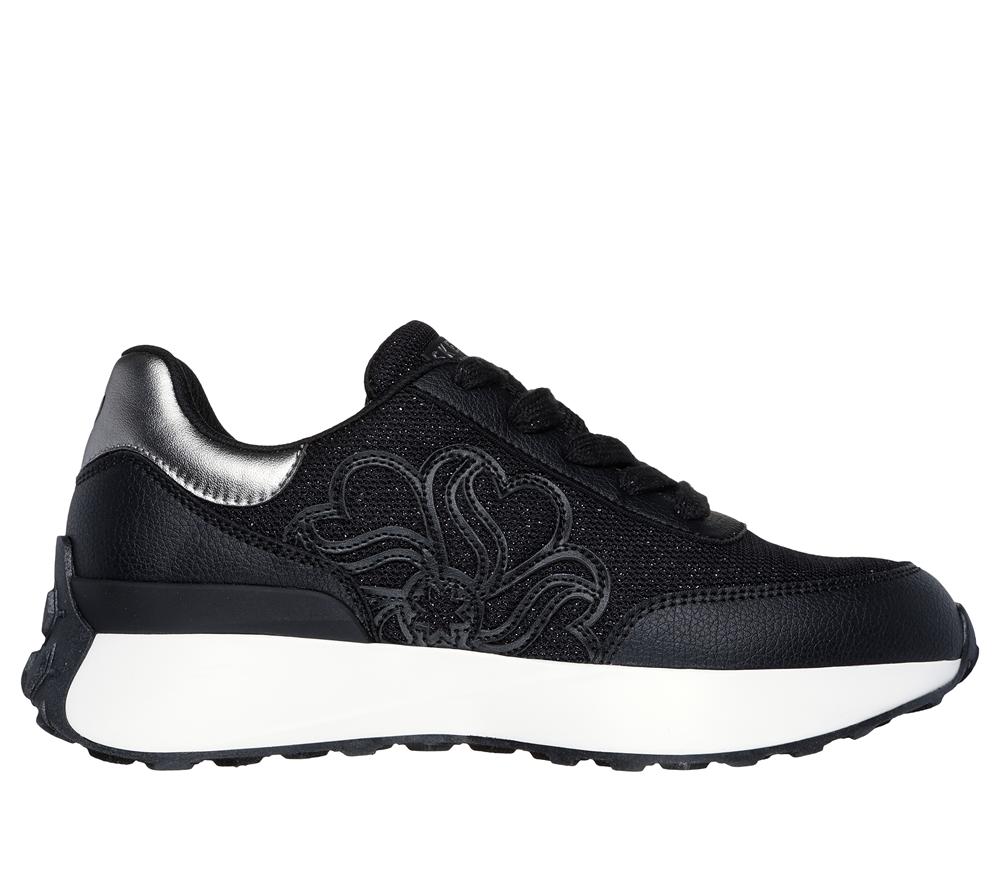 Women Skechers Lingo - Glam Central Sneakers Black  USA |  8635-FUNHV