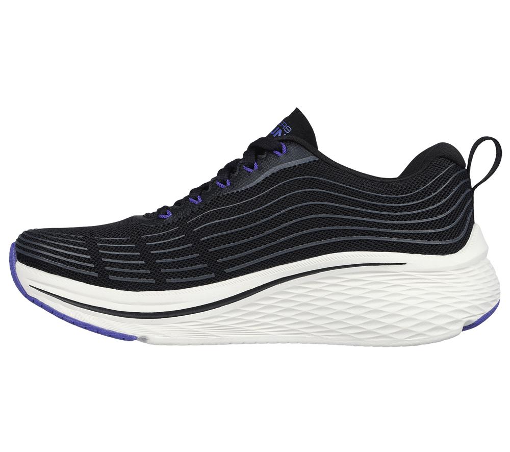 Women Skechers Max Cushioning Elite 2.0 Lace Up Shoes Black / Purple  USA |  6921-NHDYP