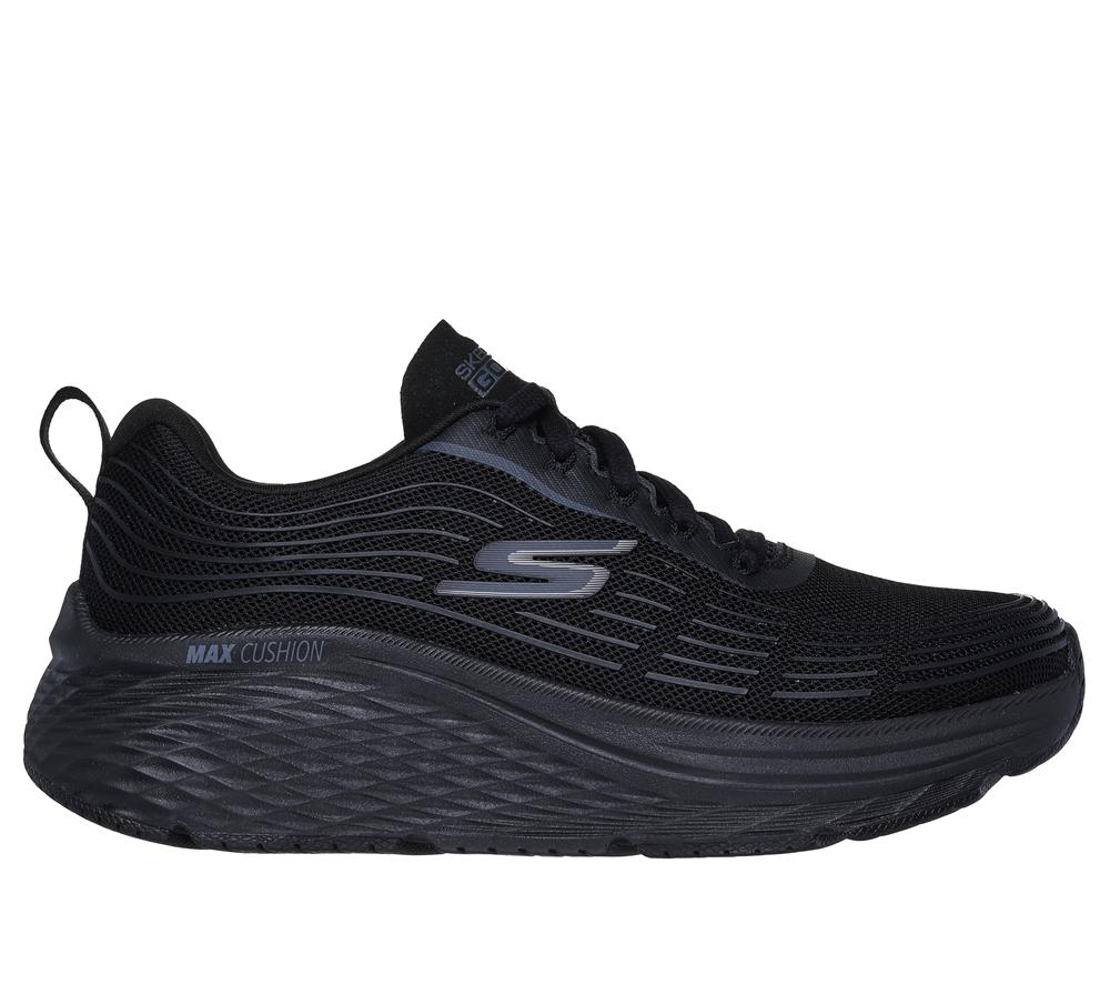 Women Skechers Max Cushioning Elite 2.0 Lace Up Shoes Black  USA |  8076-PVLGN