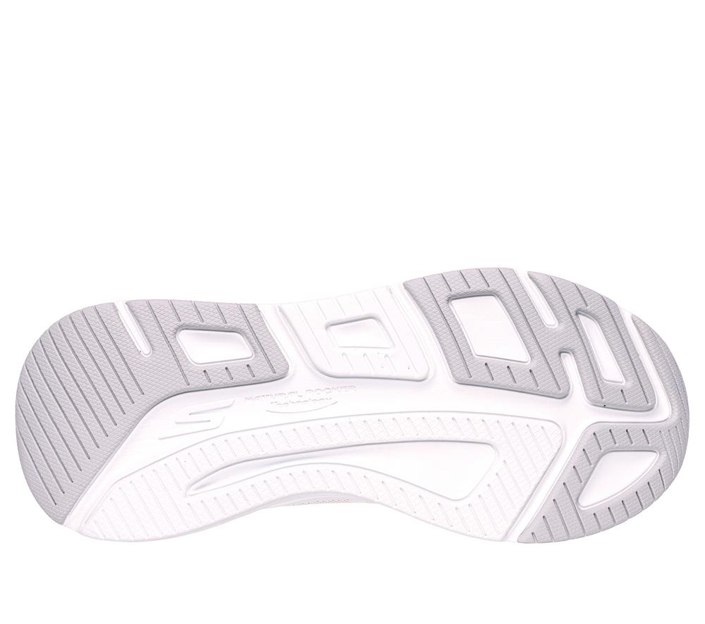 Women Skechers Max Cushioning Elite 2.0 - Enhanced Lace Up Shoes White / Silver  USA |  1972-WPNOS