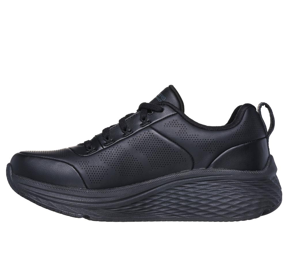 Women Skechers Max Cushioning Elite 2.0 - Enhanced Lace Up Shoes Black  USA |  1582-NWPQJ