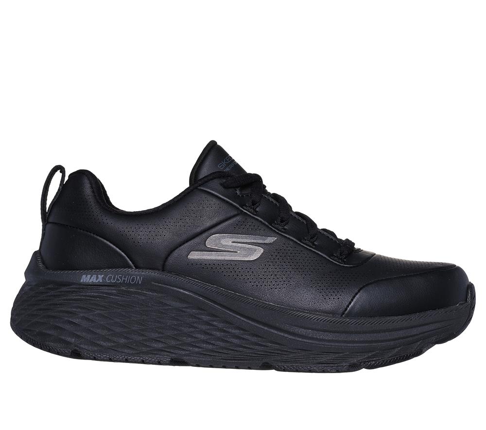 Women Skechers Max Cushioning Elite 2.0 - Enhanced Lace Up Shoes Black  USA |  1582-NWPQJ