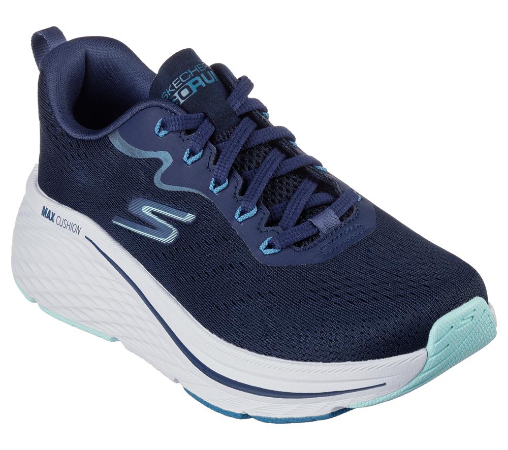 Women Skechers Max Cushioning Elite 2.0 - Levitate Lace Up Shoes Navy / Blue  USA |  1859-BGYJF