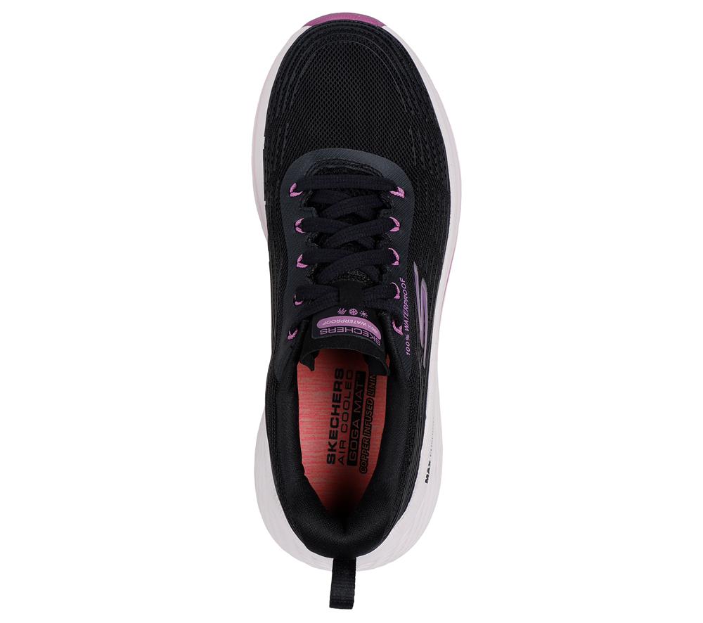 Women Skechers Max Cushioning Elite 2.0 - Bridgeport Lace Up Shoes Black / Pink  USA |  2508-CMSNZ