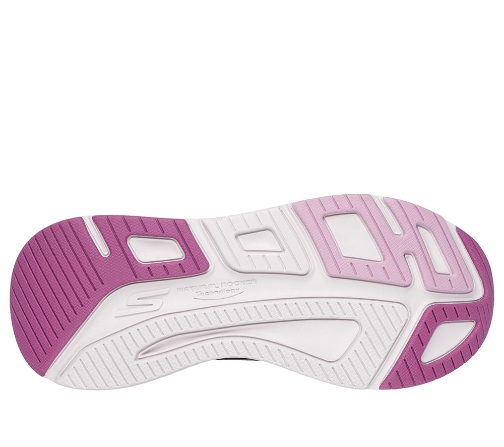 Women Skechers Max Cushioning Elite 2.0 - Bridgeport Lace Up Shoes Black / Pink  USA |  2508-CMSNZ