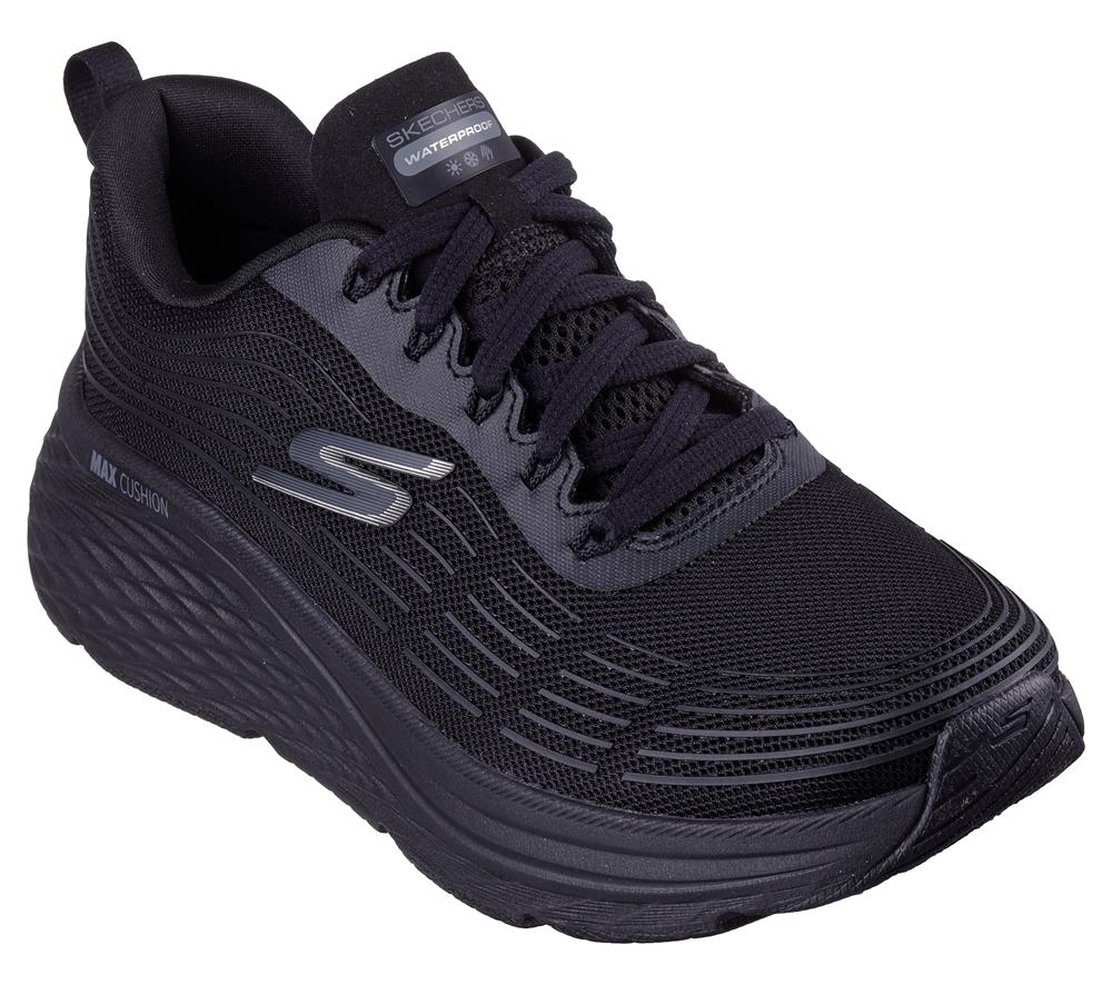 Women Skechers Max Cushioning Elite 2.0 - Bridgeport Lace Up Shoes Black  USA |  2461-BCNJO