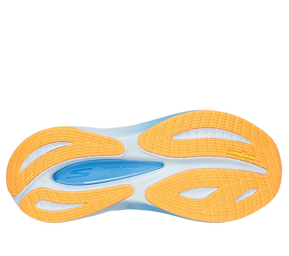 Women Skechers Max Cushioning Propulsion Sneakers White / Orange  USA |  9165-OWMKD