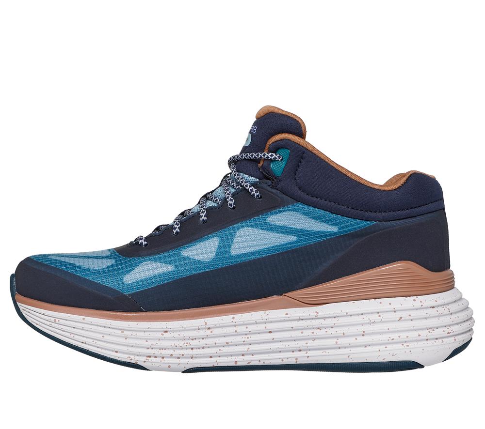 Women Skechers Max Cushioning Suspension - Terrace Sneakers Navy / Teal  USA |  3507-QDVLB