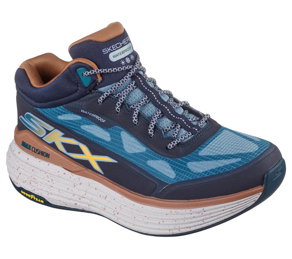 Women Skechers Max Cushioning Suspension - Terrace Sneakers Navy / Teal  USA |  3507-QDVLB