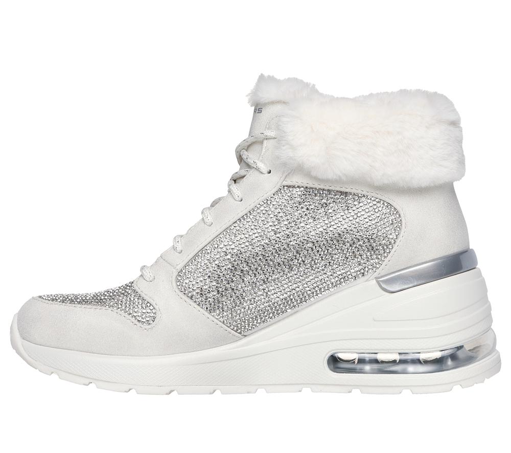 Women Skechers Million Air - Elevated Luxe Air Lace Up Shoes Off White  USA |  8764-JZDPA